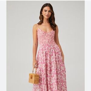 Free People smocked midi dress